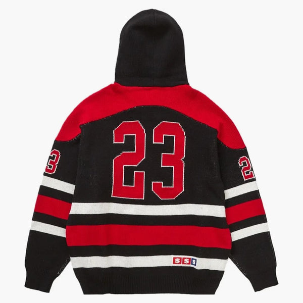 Supreme USA zip up hooded tröja svart