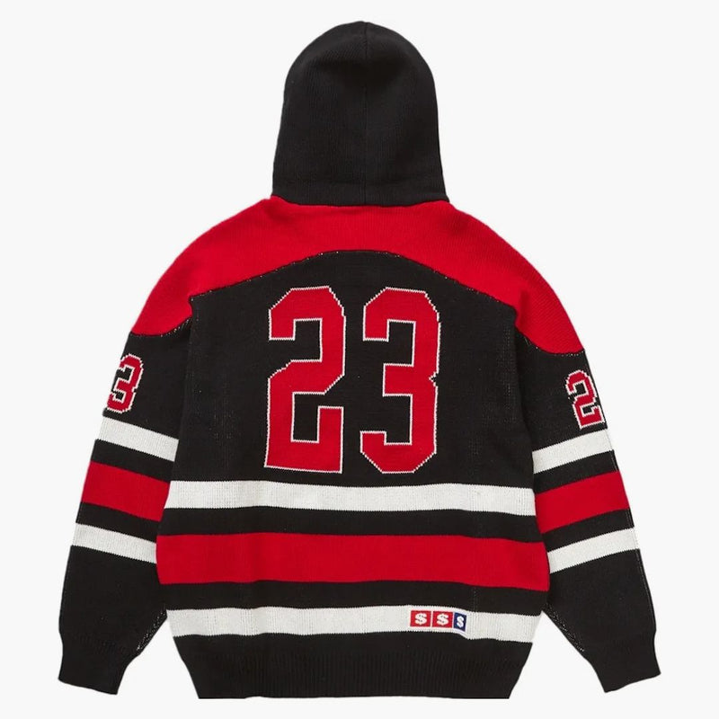 Supreme USA zip up hooded tröja svart