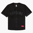 Supreme ultrasued mesh baseball jersey black