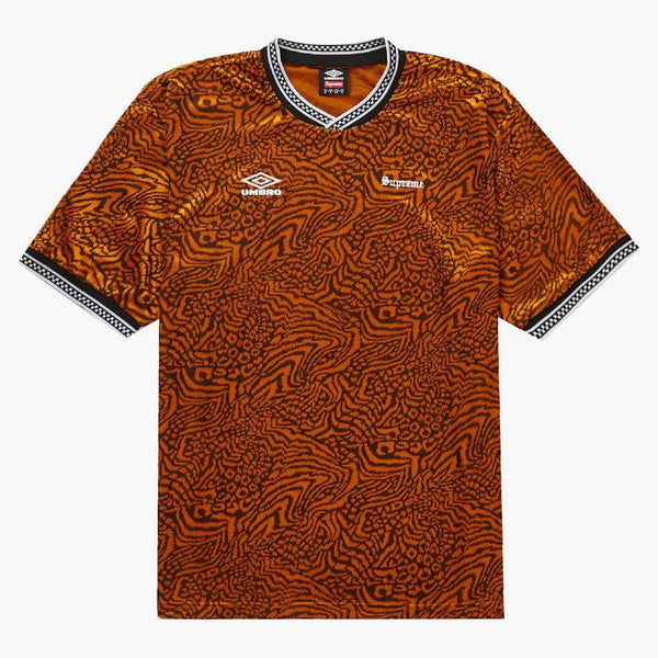 Supreme Umbro Jacquard Animal Print Soccer Jersey Orange
