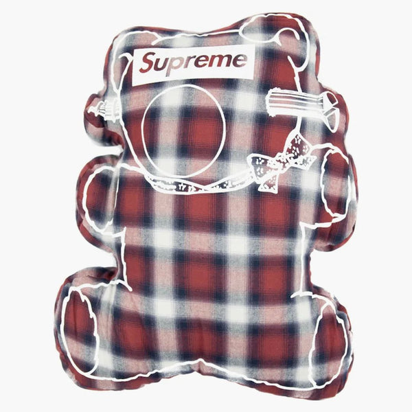 Supreme Undercover Bear Pillow Plaid