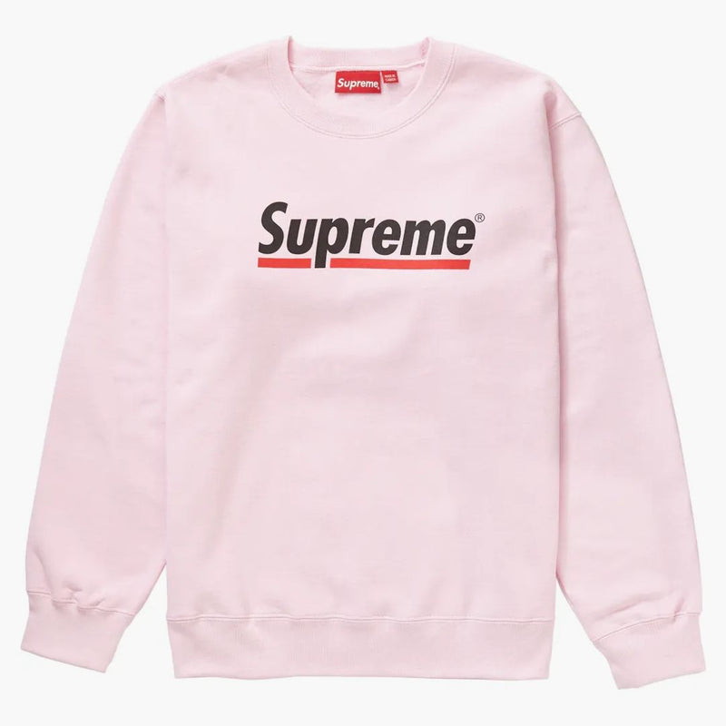Supreme Underline Crewneck Light Pink Heather