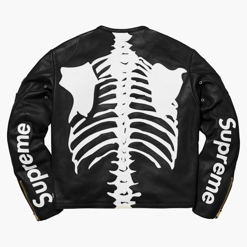 Supreme Vanson Leather Bones Jacket Black