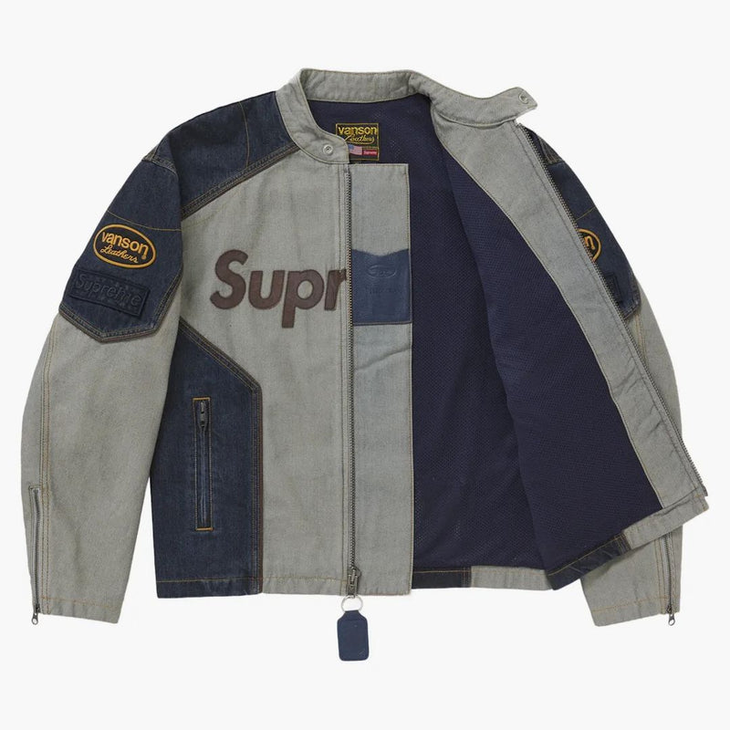 ジャケット・アウター Supreme Vanson Leathers Cordura Jacket M Supreme Vanson Leathers Cordura Mesh Jacket Black Men's