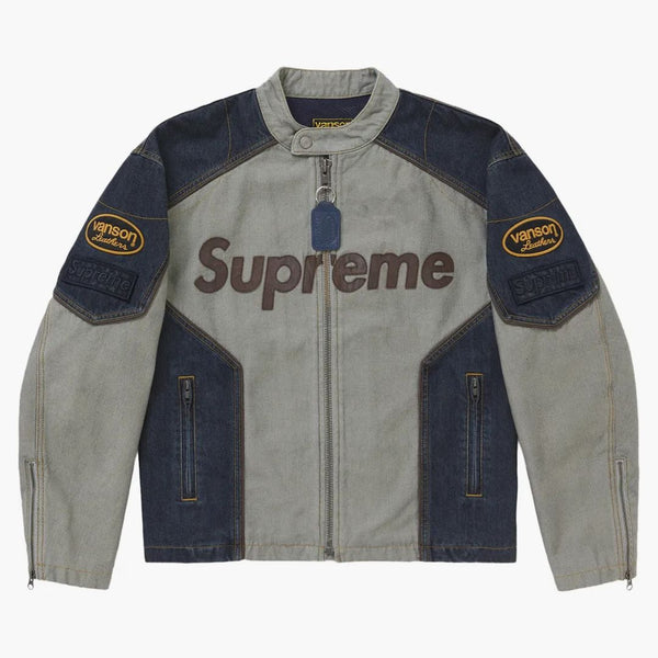 Supreme Vanson Leathers Cordura Cotton Jacket Denim