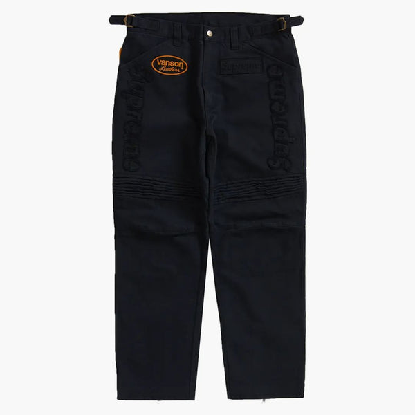 Supreme Vanson Leathers Cordura denim racing byxa svart
