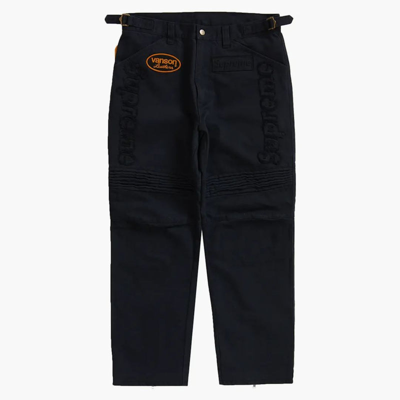Supreme Vanson Leathers Cordura denim racing byxa svart