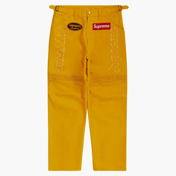 Supreme Vanson Leathers Cordura denim racing byxa gul