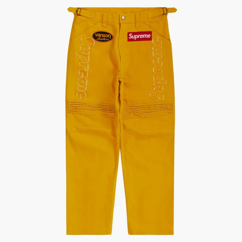 Supreme Vanson Leathers Cordura Denim Racing Pant Yellow