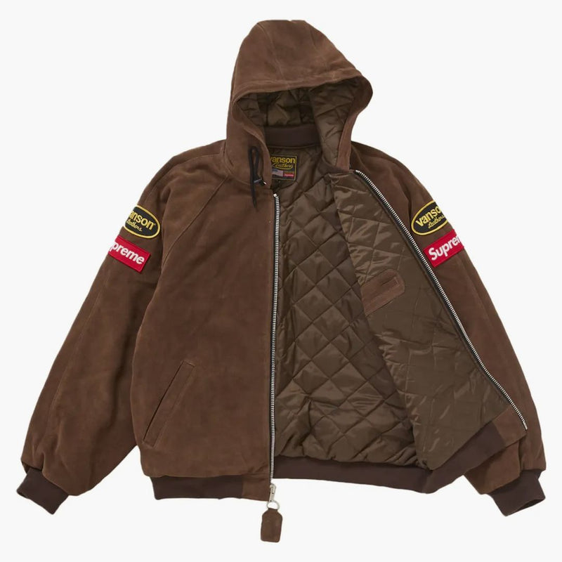 Supreme Vanson Leathers Capucha de trabajo con capucha de gamuza