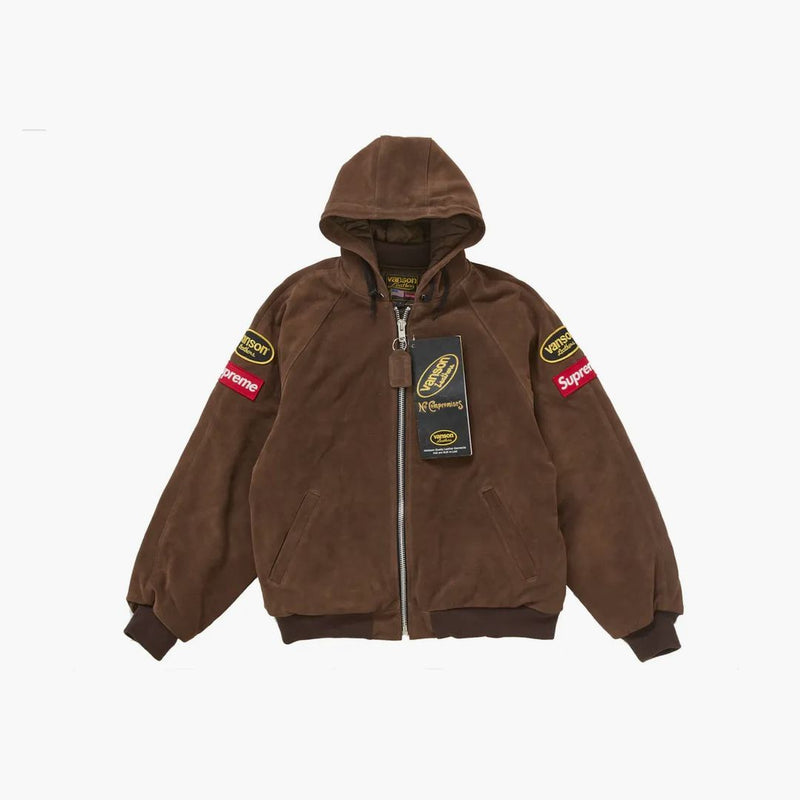 Supreme Vanson Leathers Capucha de trabajo con capucha de gamuza