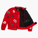 Supreme Vanson Leathers Letters Cordura Jacket Red