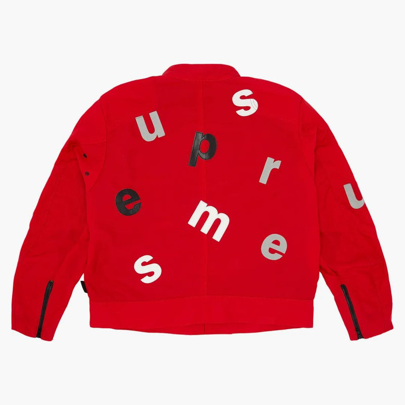 Supreme Vanson Leathers Letters Cordura Jacket Red