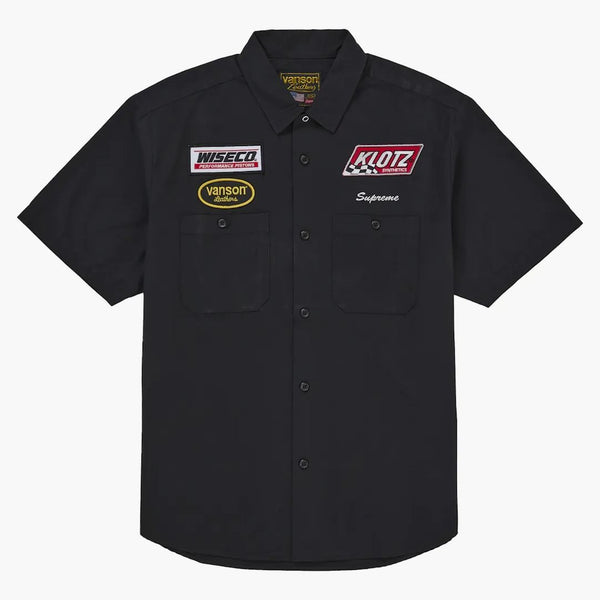 Supreme Vanson Leathers S/s Work Shirt Black