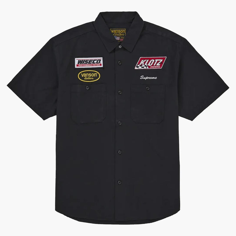 Supreme Vanson Leathers S/s Work Shirt Black