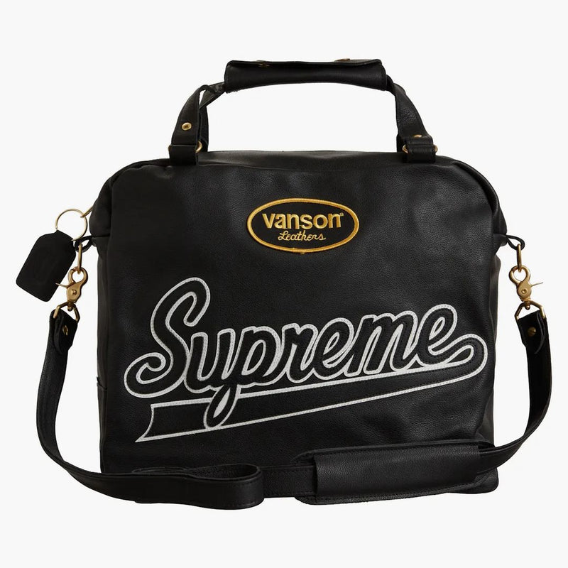 Supreme Vanson Leathers Spider Web Bag Black