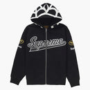 Supreme Vanson Leathers Spider Web Zip Up Hooded Sweatshirt Black