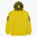 Supreme Vanson Leathers Spider Web Zip Up Hooded Sweatshirt Yellow