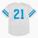 Jersey Baseball supremo velluto bianco