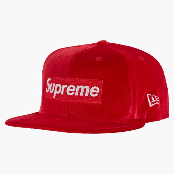 Supreme Velor Box Logo New Era Red