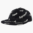 Supreme Velour Diagonal Logo 6-panel Black