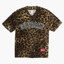 Supreme Velvet Baseball Jersey Leopard