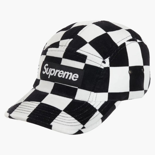 Supreme Velvet Camp Cap (FW20) Checkerboard