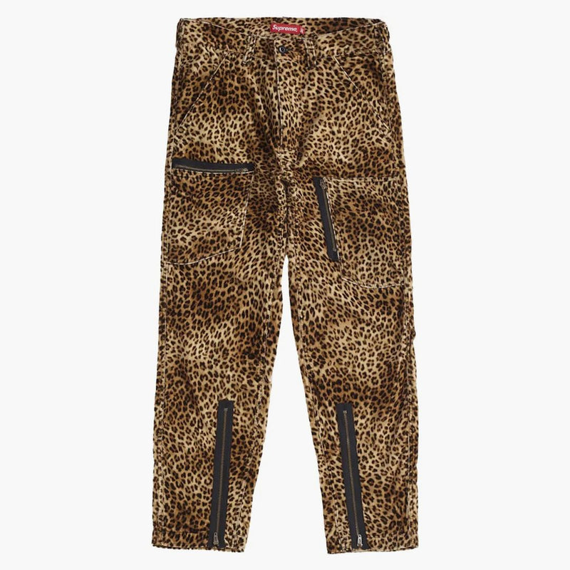 Nejvyšší sametové letové kalhoty Leopard