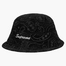 Supreme Velvet Paisley Boonie Black