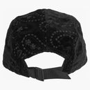 Supreme Velvet Paisley Camp Cap Black