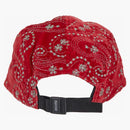 Supreme Velvet Paisley Camp Cap Red