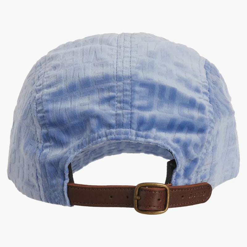Supreme Velvet Pattern Camp Cap ljusblå
