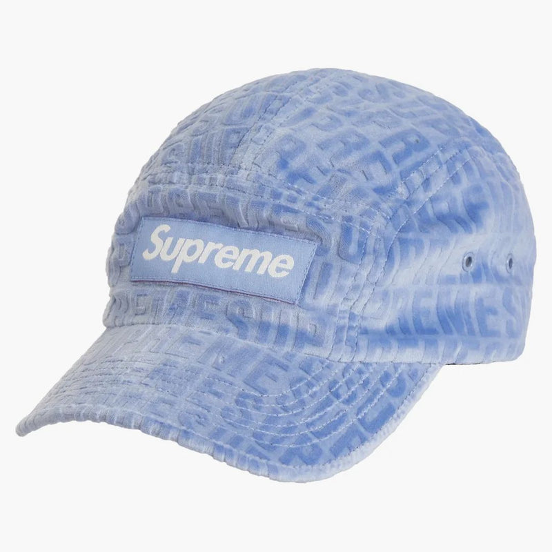 Supreme Velvet Pattern Camp Cap ljusblå