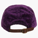 Supreme Velvet Pattern Camp Cap Purple