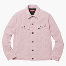 Bunda Supreme Velvet Trucker bunda zaprášená růžová