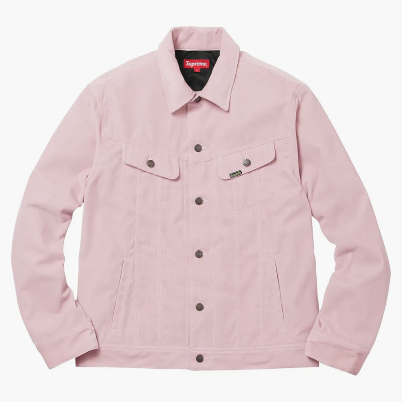 Supreme Velvet Trucker Jacket Dusty Pink