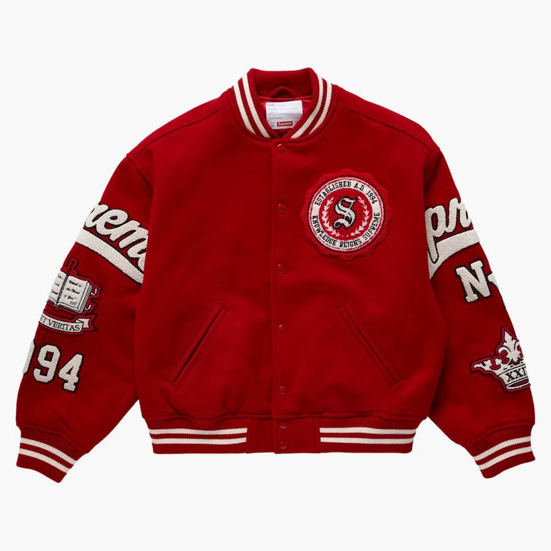 Giacca varsity suprema Veritas Red