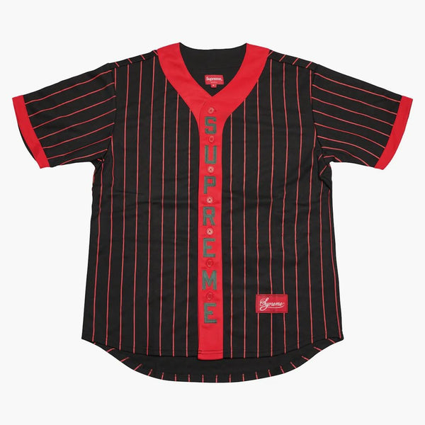 Nejvyšší vertikální logo Baseball Jersey Black/Red