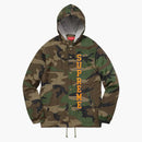 Supreme Vertical Logo Hooded Coaches Jacket Woodland