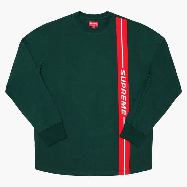 Supreme Vertical Logo Stripe L/S Top Dark Green