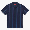Supreme Vertical Stripe S/s Shirt Navy