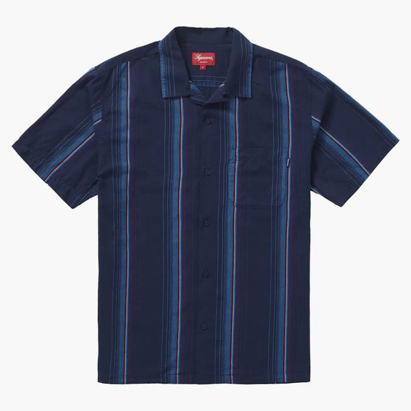 Supreme Vertical Stripe S/S Shirt Navy