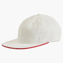 Supreme Visor Logo Twill 6-panel White