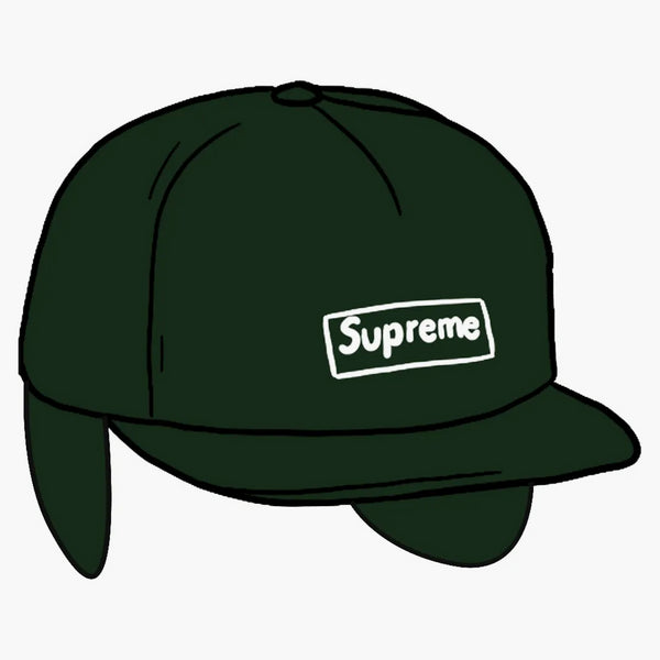 Supreme Windstopper Small Box Earflap 6-panel oliv