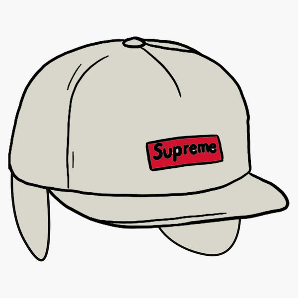 Supreme Windstopper Small Box Earflap 6-panel vit