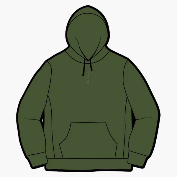 Supreme Micro Logo Hooded Sweatshirt Green