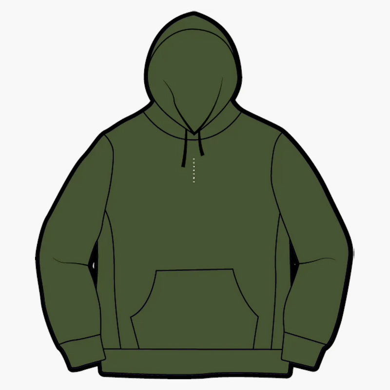 Supreme Micro Logo Hooded Sweatshirt Green