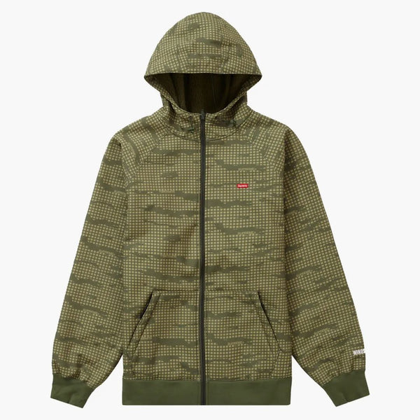 Supreme Windstopper Zip Up Hooded Sweatshirt (fw21) Olive Grid Camo