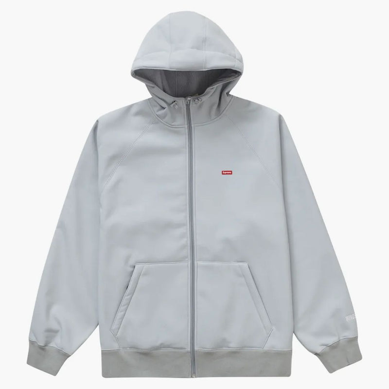 Supreme Windstopper Zip Up Hooded Sweatshirt (FW22) ljusgrå