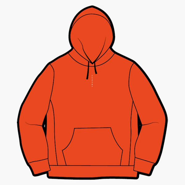 Supreme Micro Logo Hooded Sweatshirt Burnt Orange
